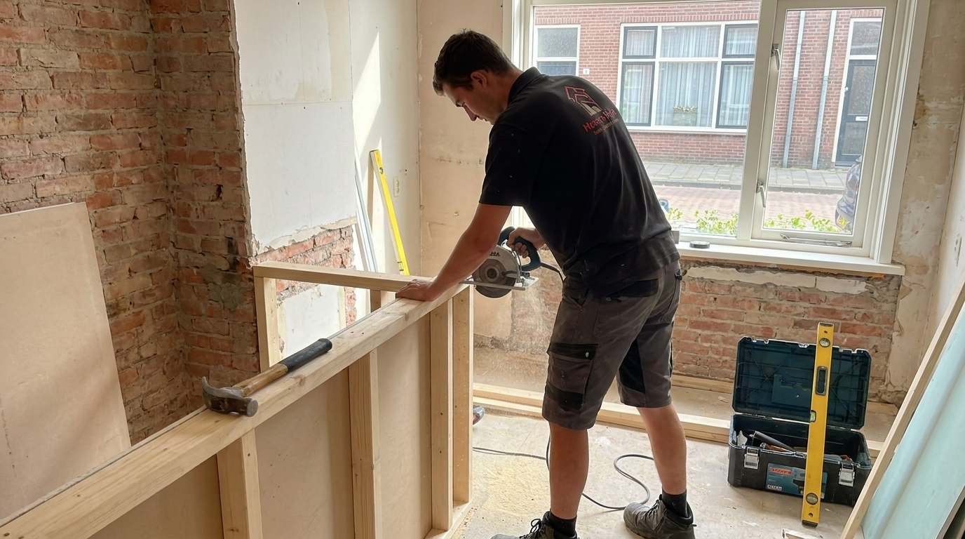 Aannemer aan het werk in Den Bosch